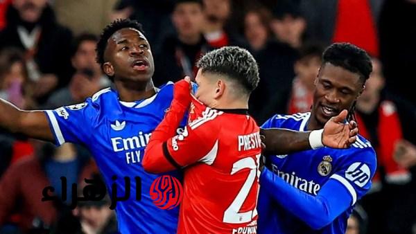 تشكيل ريال مدريد وبنفيكا الرسمي بمباراة إياب ملحق ثمن نهائي دوري الأبطال