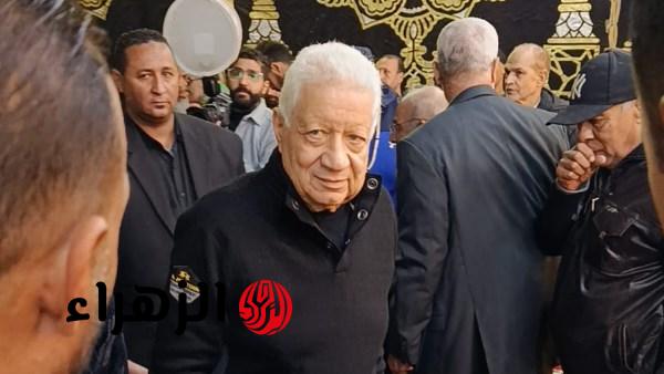مرتضى منصور ومجدي عبد الغني وفاروق جعفر يشاركون في عزاء مصطفى رياض