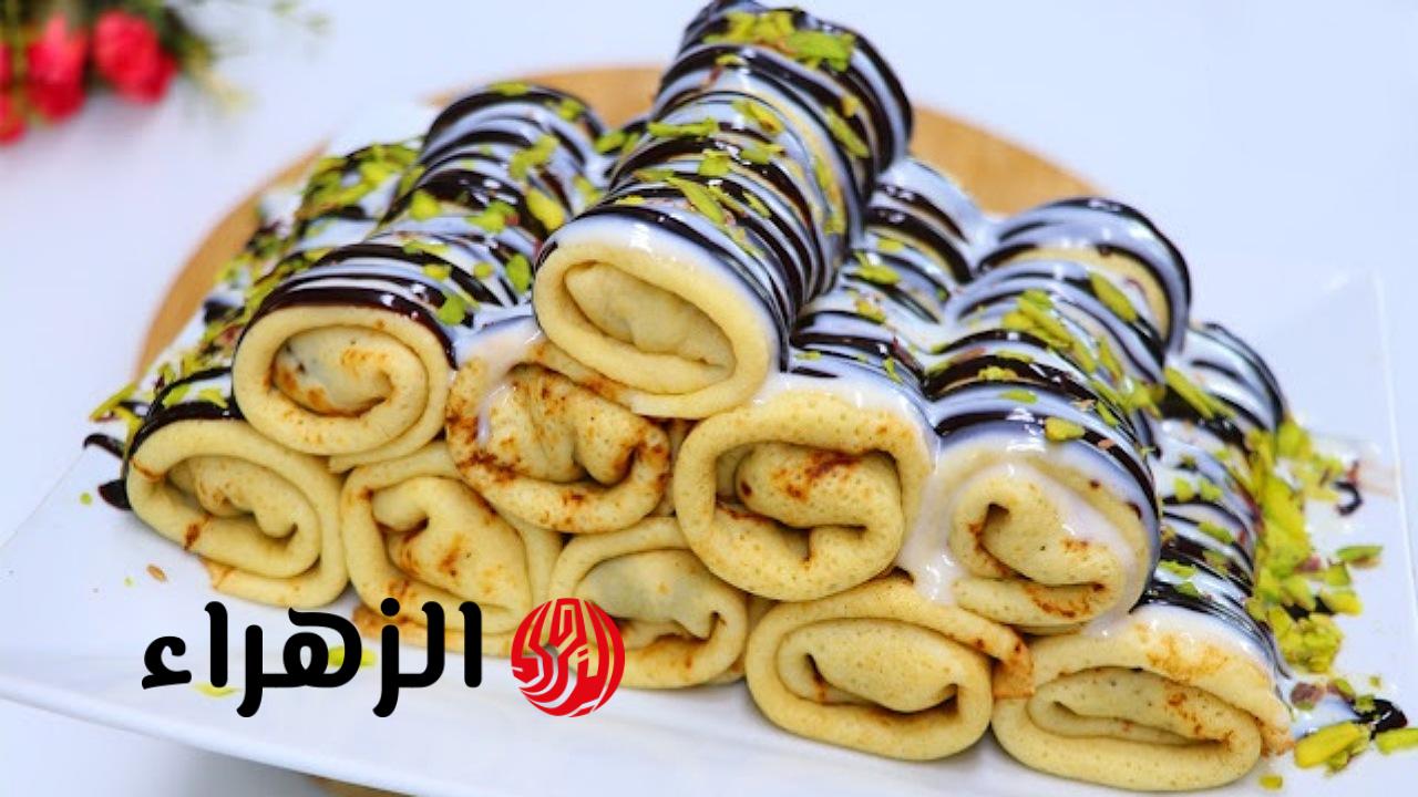 طريقة عمل كريب الخلاط الاقتصادي بدون حليب أو زبدة بمكونات في كل بيت