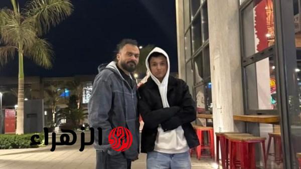 إبراهيم سعيد ينشر صورة مع نجله آدم ورسالة حب في رمضان