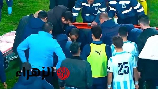تطورات الحالة الصحية للاعب بيراميدز محمد حمدي بعد بلع لسانه بمباراة بتروجت