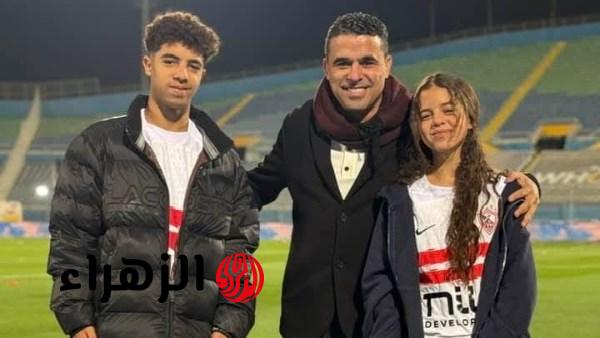 خالد الغندور يوازر الزمالك وأولاده بملعب الدفاع الجوي في مباراة بيراميدز