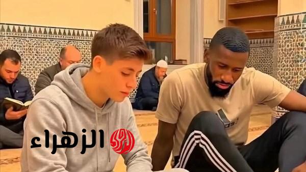 روديجير وجولر يؤديان صلاة الجمعة في مساجد مدريد اليوم صور