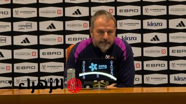 هانز فليك يتمسك بأمل عودة برشلونة أمام أتلتيكو مدريد بنصف نهائي الكأس