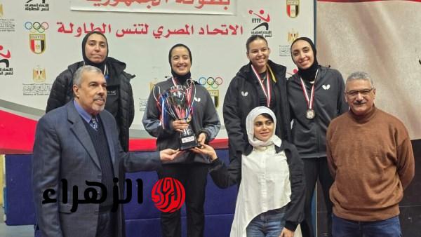 هند فتحي لاعبة إنبي تتوج بلقب بطولة الجمهورية لتنس الطاولة للسيدات