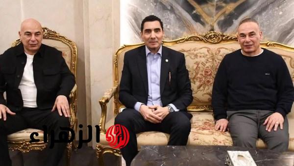 وزير الرياضة يجتمع مع التوأم حسام وإبراهيم حسن في استاد القاهرة