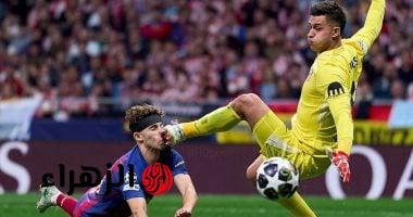 أتلتيكو مدريد ضد برشلونة: 3 أهداف وإصابة دموية في شوط ناري (فيديو وصور)