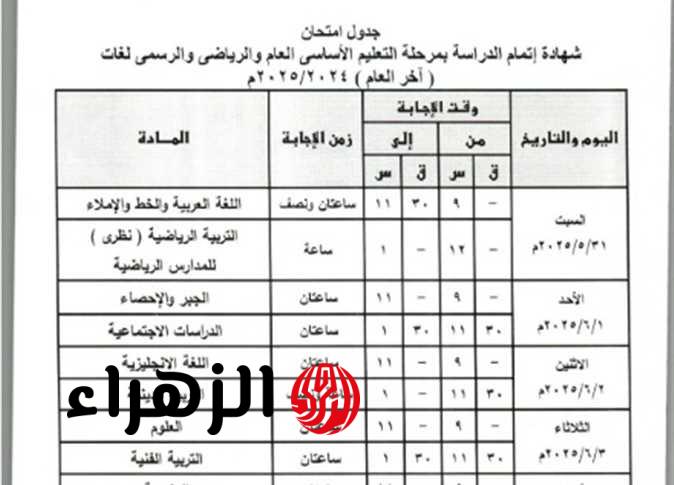 التعليم تعلُن موعد امتحانات الترم الثاني 2026 لطلاب ابتدائي واعدادي وثانوي كل الصفوف