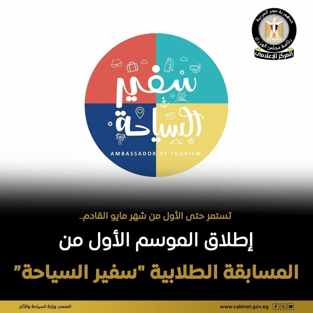 تفاصيل مسابقة سفير السياحة لطلاب المدارس المصرية وموعد التقديم
