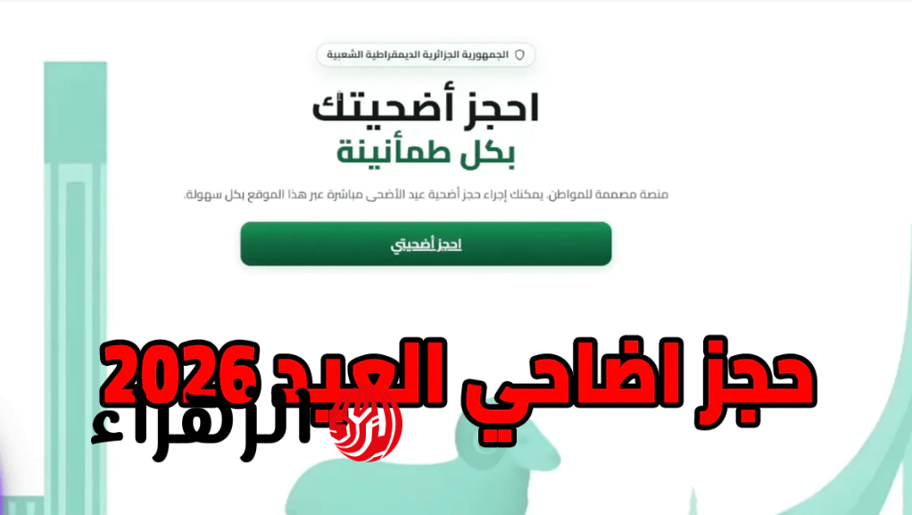التسجيل في منصة اضاحي خلال رابط adhahi dz 2026 خطـوة بخطوة من البيت.. احجــز باقل الاسعــار