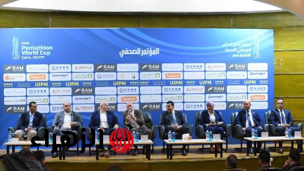 جوهر نبيل يشهد مؤتمر استضافة مصر كأس العالم للخماسي الحديث 2026
