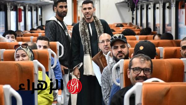 زيادة أعداد الركاب على قطار النزهة بالإسكندرية خلال عطلة شم النسيم