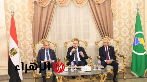 في لقائه مع محافظ المنيا ورئيس الجامعة.. قنصوة: يجب تحويل مخرجات الأبحاث إلى تطبيقات عملية