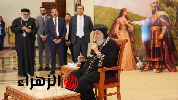 قداسة البابا يستقبل الأساقفة والكهنة وأبناء الكنيسة ويؤكد أن فعل القيامة يعزز الأمل