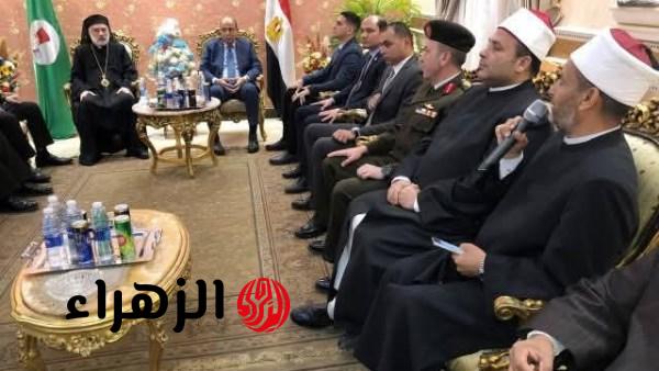 مطران إيبارشية المنيا للأقباط الكاثوليك يستقبل محافظ المنيا وقيادات عسكرية لتهنئته بعيد القيامة