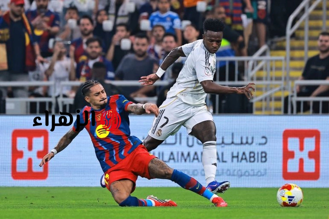 مباراة الريال ضد برشلونة الشوط الثاني.. القنوات الناقلة للمباراة بصوت العالمي علي سعيد الكعبي في ديربي الأرض بالدوري الإسباني real madrid vs barcelona